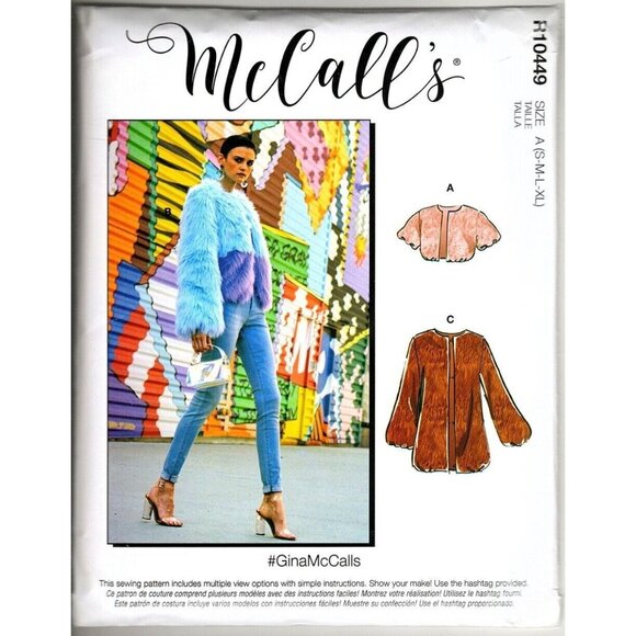 McCalls R10449 Misses S to XL Bolero Jackets Uncut Sewing Pattern New - Picture 1 of 7